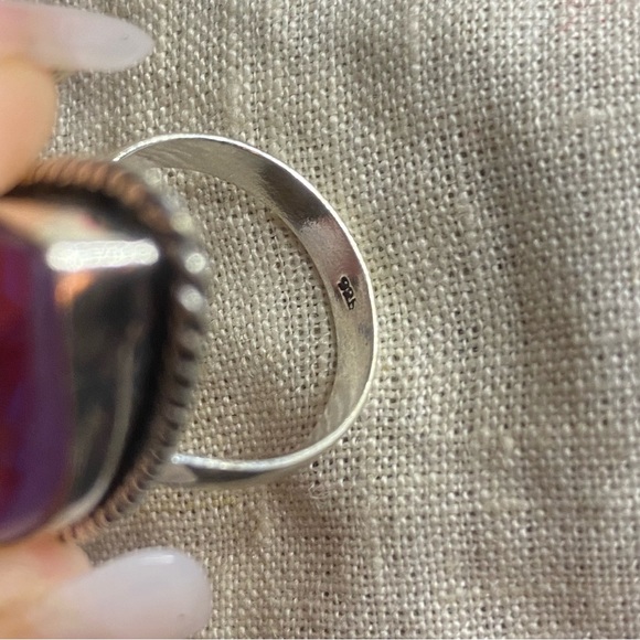 Sparkly Rainbow Mystic Topaz faceted cut statement ring - Picture 10 of 12